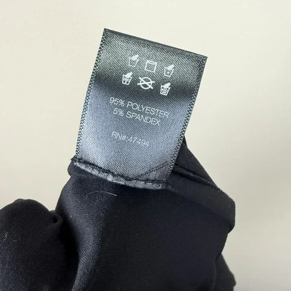 Norma Kamali Long Sleeve Turtleneck Jumpsuit Black Jersey Wide Leg Sz M / 38 - Picture 5 of 6